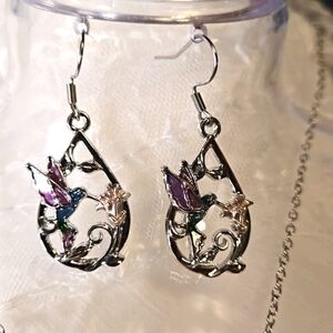 Hummingbird Necklace Set w Earings